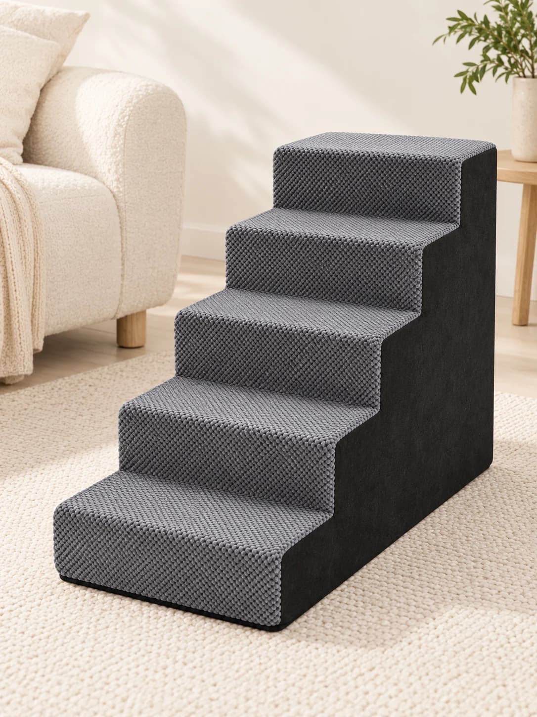 Hundetreppe mit geraden Stufen – 30 bis 55 cm, 7 Farben