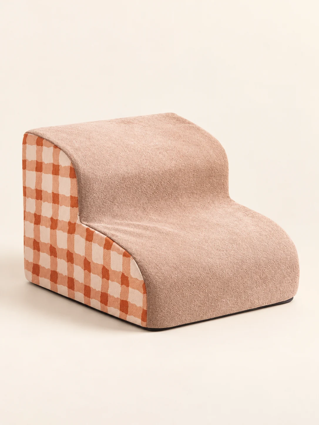 2 Stufen · Beige kariert, komplettes Modell mit einem Bezug – KI-generierte Produktillustration
